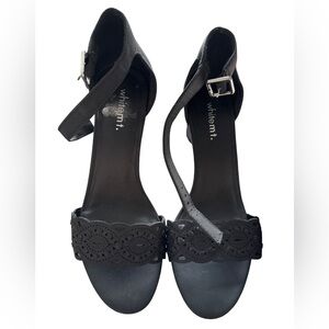 Whitemint black cutout heels